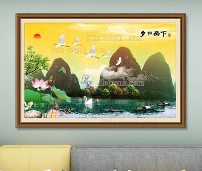 File gốc in tráng gương File tranh hiện đại pha lê gương KF103602 chi tiết