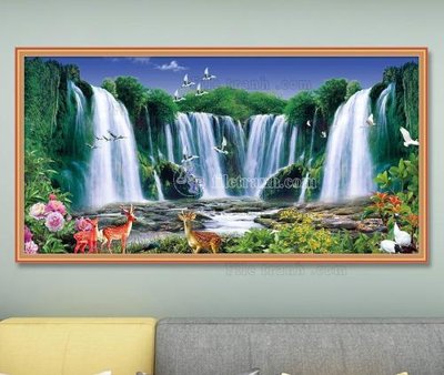 Tải file File tranh hiện đại pha lê gương KF103610 (gốc) chủ đề tôn giáo