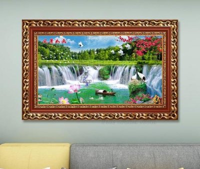 File tranh gốc PSD File tranh hiện đại pha lê gương KF103625 còn nguyên layer