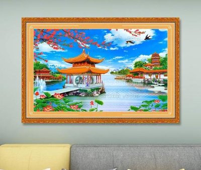 File gốc File tranh hiện đại pha lê gương KF103634 cho in ấn và thiết kế