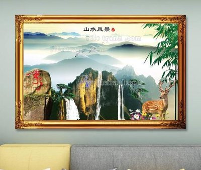 File tranh File tranh hiện đại pha lê gương KF103668 (gốc) chủ đề thành phố