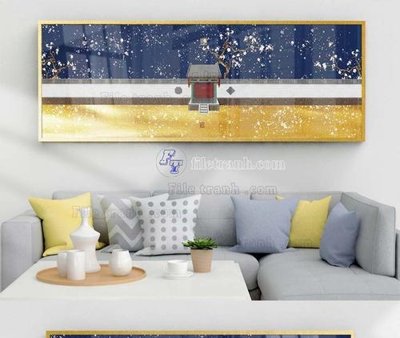 File gốc File tranh hiện đại pha lê gương KF103765 (in lụa) họa tiết 3D