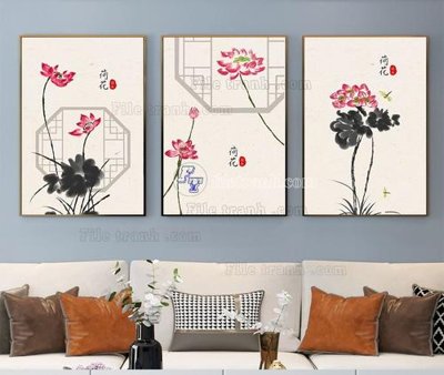 File tranh File tranh hiện đại pha lê gương KF103808 (bản gốc) trang trí văn phòng