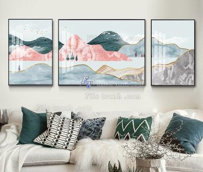 File gốc File tranh hiện đại pha lê gương KF103859 (in tráng gương) hiện đại