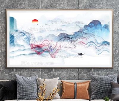 File tranh gốc File tranh hiện đại pha lê gương KF103869 (bản đẹp) độc quyền