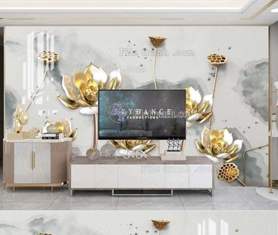 File in trần File tranh hiện đại pha lê gương KF103931 (bản gốc) mây trời