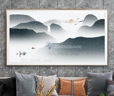 File in lụa File tranh hiện đại pha lê gương KF103978 (hoa văn) File tranh hiện đại pha lê gương KF103978