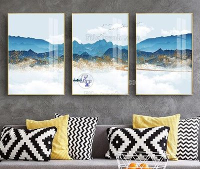 Ảnh gốc file in lụa File tranh hiện đại pha lê gương KF104019 chi tiết