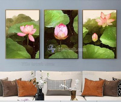 File tranh File tranh hiện đại pha lê gương KF104035 (gốc) in trên kính