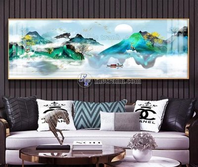 Ảnh gốc file in lụa File tranh hiện đại pha lê gương KF104050 chi tiết