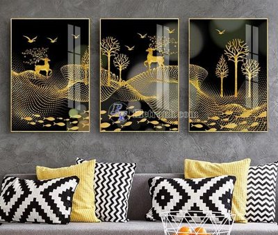 File tranh File tranh hiện đại pha lê gương KF104078 (gốc) chủ đề con người