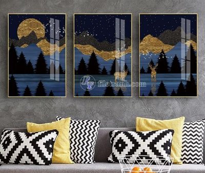 File tranh gốc File tranh hiện đại pha lê gương KF104079 (sắc nét từng chi tiết)