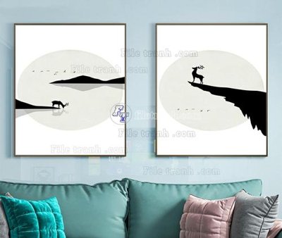 Ảnh gốc File tranh hiện đại pha lê gương KF104096 (nét căng) in mica