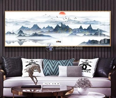 File gốc in tráng gương File tranh hiện đại pha lê gương KF104137 chi tiết