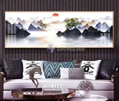 File tranh File tranh hiện đại pha lê gương KF104139 (bản gốc) in lụa 5D