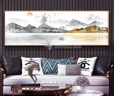 File PSD File tranh hiện đại pha lê gương KF104141 (gốc) nhiều lớp (multi-layer)