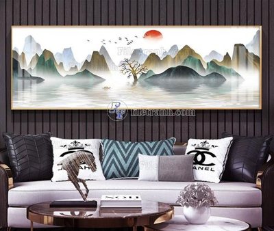 File gốc in mica File tranh hiện đại pha lê gương KF104144 chất lượng