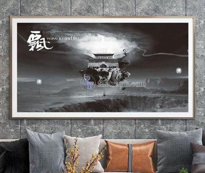 File in trần File tranh hiện đại pha lê gương KF104157 (bản gốc 3D) sống động