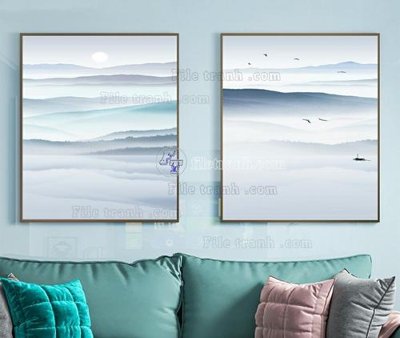 File gốc File tranh hiện đại pha lê gương KF104185 (trang trí) phòng làm việc