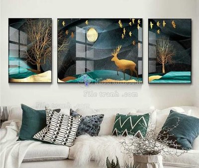 File gốc File tranh hiện đại pha lê gương KF104207 (phong cách) cổ điển