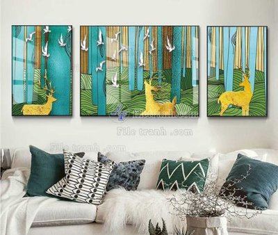 Tải file gốc File tranh hiện đại pha lê gương KF104213 dùng cho in ấn