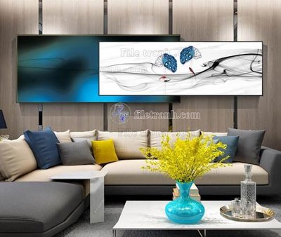 File tranh File tranh hiện đại pha lê gương KF104248 (bản gốc) treo phòng ăn