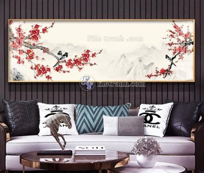 File tranh File tranh hiện đại pha lê gương KF104264 (gốc) in trên kính