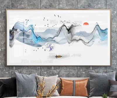 Hình ảnh file gốc in lụa File tranh hiện đại pha lê gương KF104298