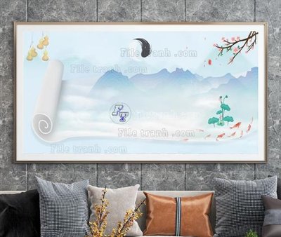 Download file File tranh hiện đại pha lê gương KF104311 (gốc) in mica đèn LED