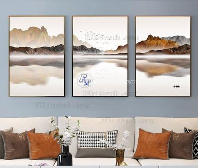 File tranh File tranh hiện đại pha lê gương KF104328 (bản gốc) treo quán cafe