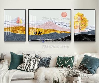 File ảnh File tranh hiện đại pha lê gương KF104346 (gốc) cho trang trí nhà hàng