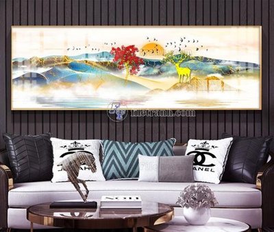 Hình ảnh file gốc File tranh hiện đại pha lê gương KF104366 cho in UV