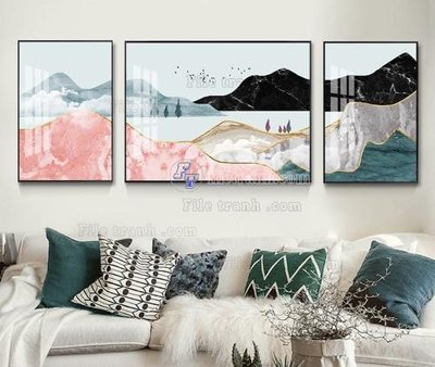 File in ấn File tranh hiện đại pha lê gương KF104370 (bản gốc) chất lượng cao