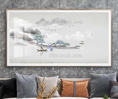 File tranh File tranh hiện đại pha lê gương KF104378 (gốc) in vải canvas