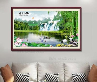 File tranh in tráng gương File tranh hiện đại pha lê gương KF104412 (siêu nét)