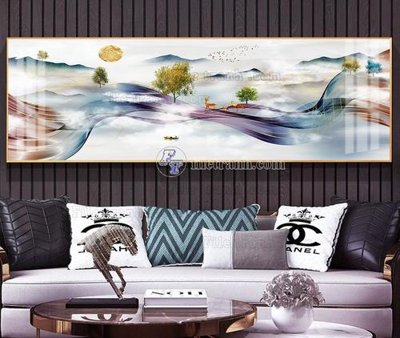 File in trần File tranh hiện đại pha lê gương KF104442 (bản gốc) 5D