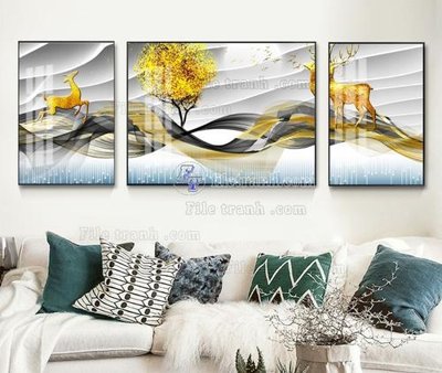 File tranh File tranh hiện đại pha lê gương KF104447 (bản gốc) in canvas