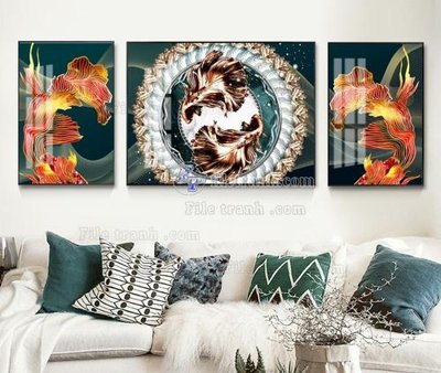 Chi tiết file ảnh File tranh hiện đại pha lê gương KF104456 sắc nét