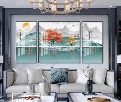 File gốc File tranh hiện đại pha lê gương KF104465 (trang trí) phòng làm việc