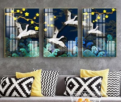 File in trần File tranh hiện đại pha lê gương KF104481 (bản gốc 3D) sống động