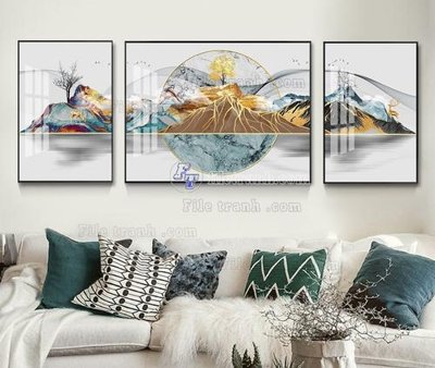 File ảnh File tranh hiện đại pha lê gương KF104483 (gốc) in PP, decal