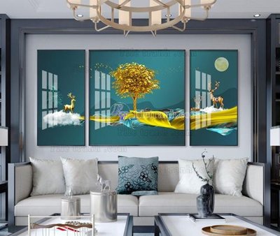 File PSD File tranh hiện đại pha lê gương KF104500 (chất lượng in ấn)