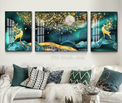 File gốc File tranh hiện đại pha lê gương KF104501 (ảnh chi tiết) để in ấn