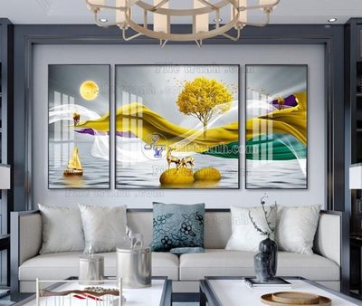 Ảnh gốc File tranh hiện đại pha lê gương KF104506 (độ nét cao) in mica