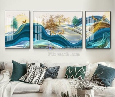 File gốc File tranh hiện đại pha lê gương KF104510 (chuẩn CMYK) cho nhà in