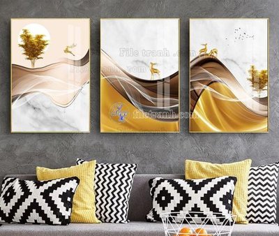 File tranh File tranh hiện đại pha lê gương KF104637 (gốc) chủ đề thiên nhiên