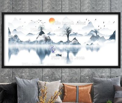 File in mica File tranh hiện đại pha lê gương KF104639 (ảnh gốc) đẹp