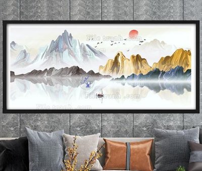 File PSD in ấn File tranh hiện đại pha lê gương KF104640 (chất lượng cao)