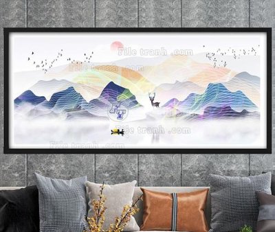 File tranh gốc File tranh hiện đại pha lê gương KF104642 (bản đẹp) độc quyền