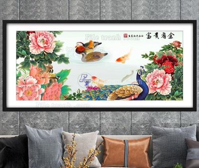 Tải file File tranh hiện đại pha lê gương KF104658 (PSD) cho in ấn quảng cáo